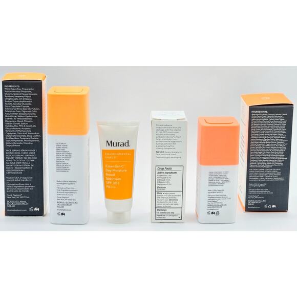 Drunk Elephant C-Luma Serum, C-Tango Eye Cream, Murad Essential-C Day Crm SPF 30 - Picture 2 of 7